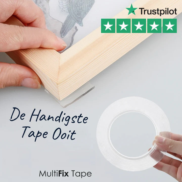 MultiFix Tape | Dubbelzijdig & Herbruikbaar | 1+1 gratis