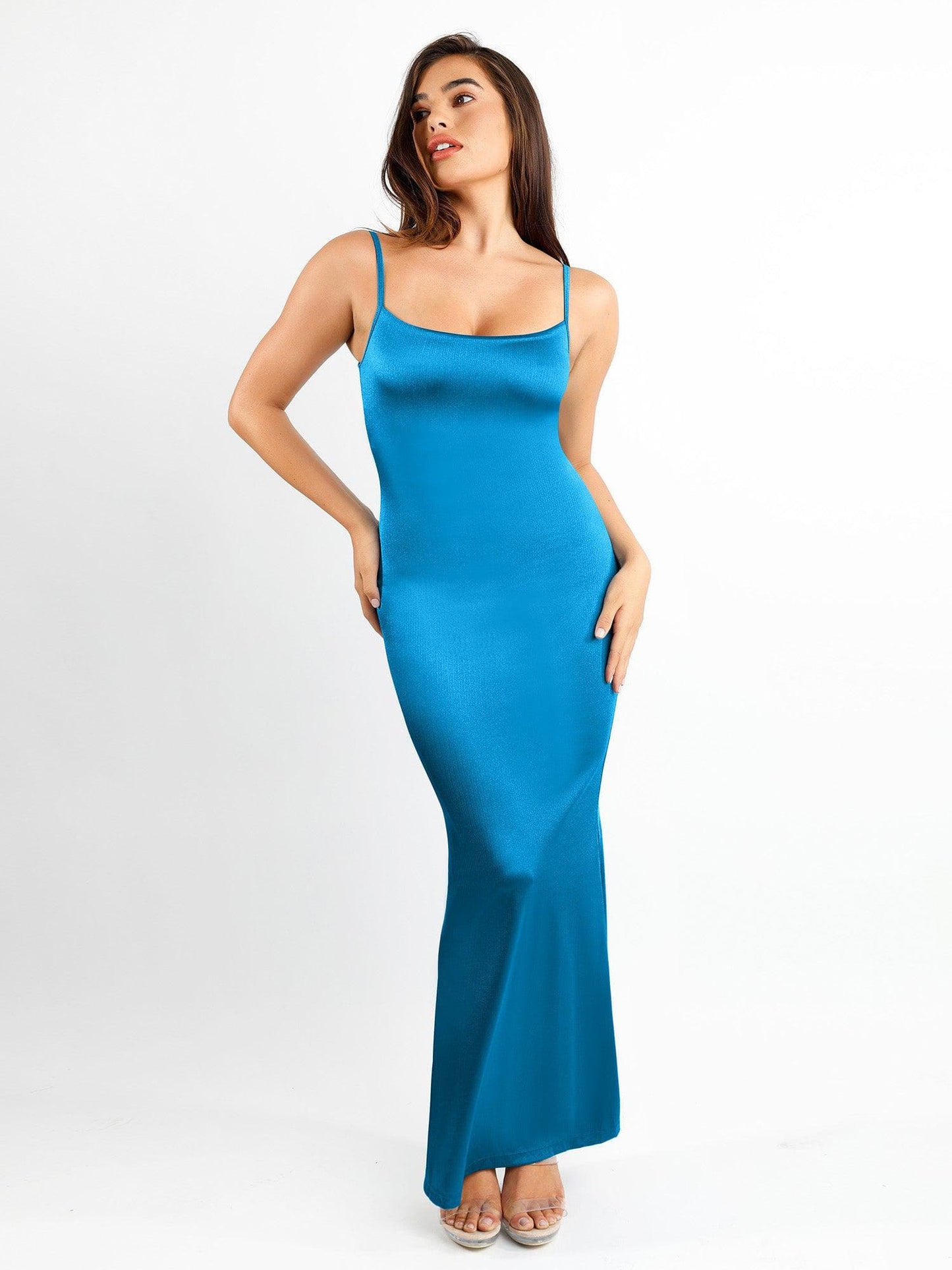 The Shapewear Dress Slip Shine Maxi