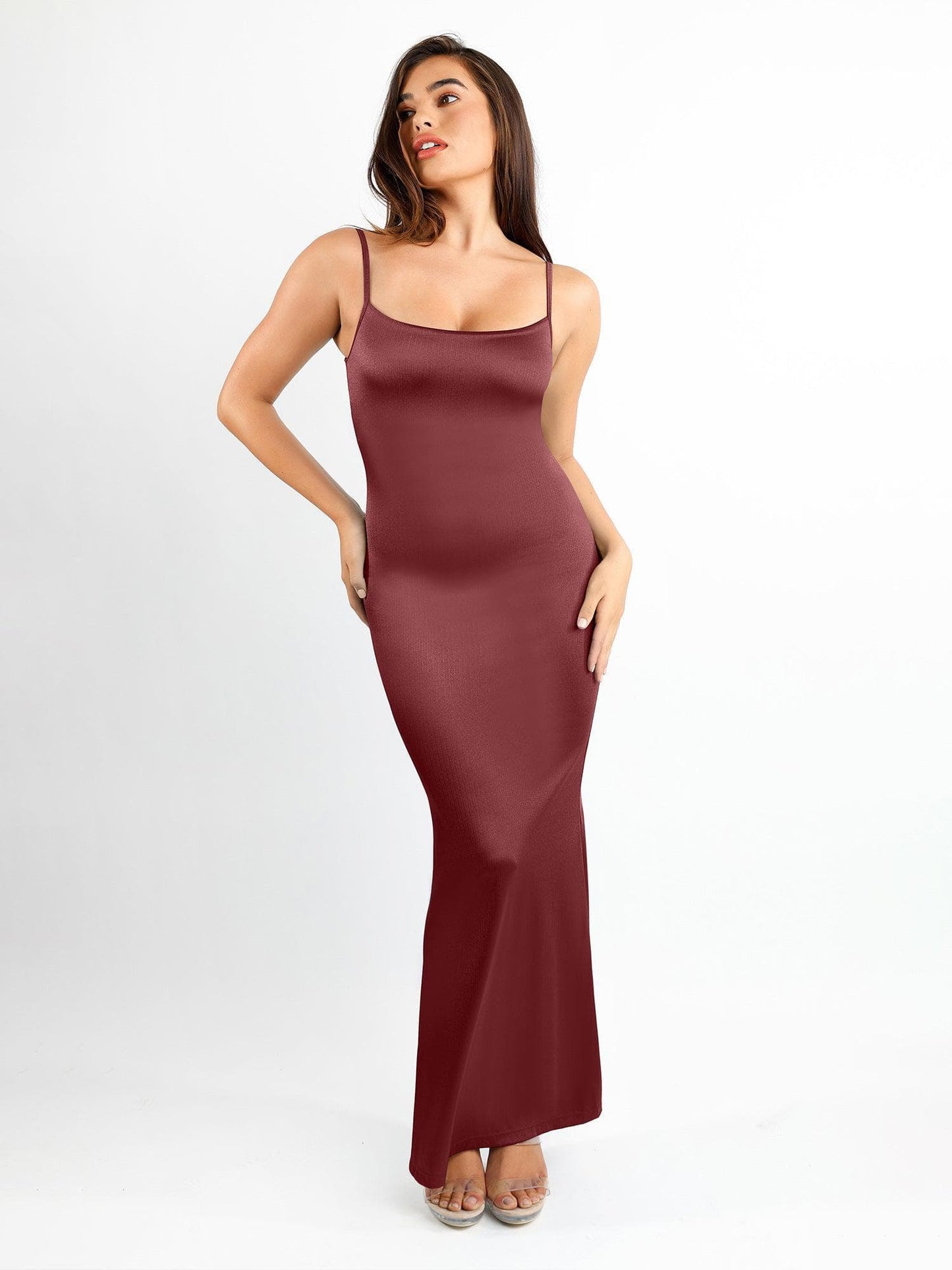 The Shapewear Dress Slip Shine Maxi