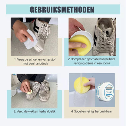 Witte schoenpoetscrème | Wittere schoenen in een handomdraai | 2+1 Gratis