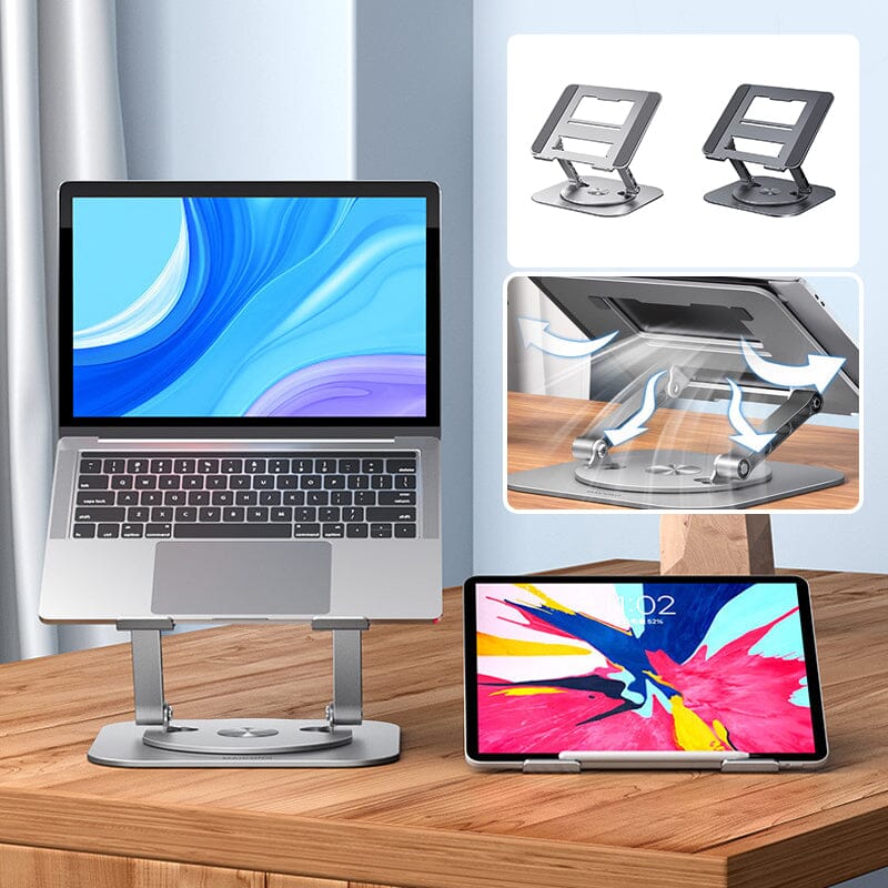 360° Roterende Aluminium Laptop & Tablet Stand