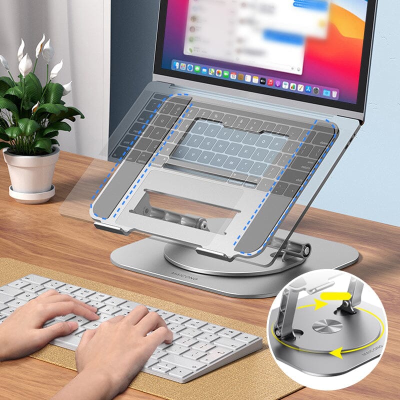 360° Roterende Aluminium Laptop & Tablet Stand